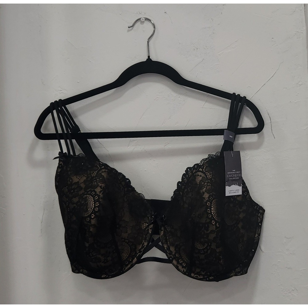 New Cacique Lane Bryant Bra 38G Lightly Lined Padded Balconette Lace
